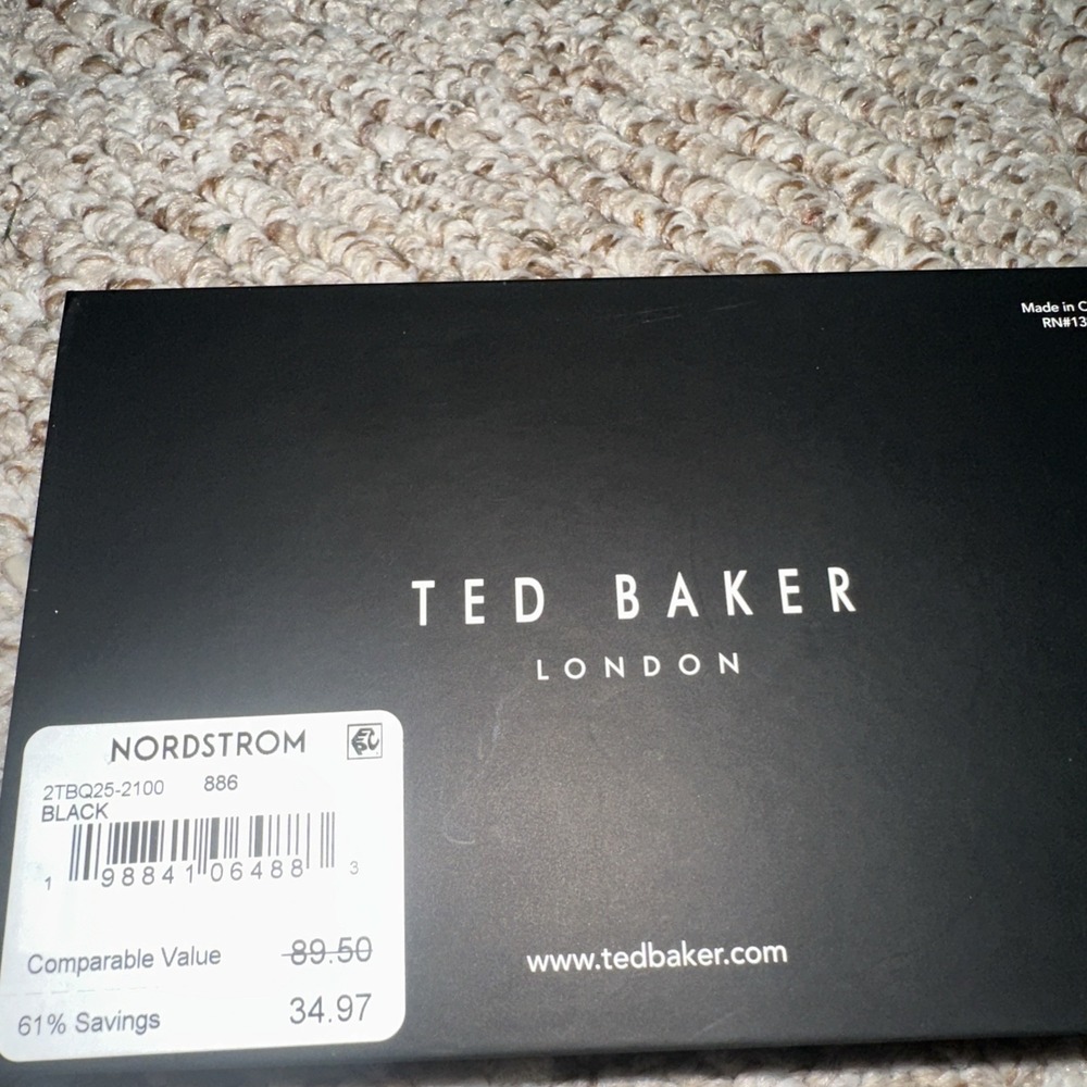 Ted Baker London Black Silk Blend Bow Tie Men's Adjustable Formal Wedding EUC‎ - Picture 5 of 5